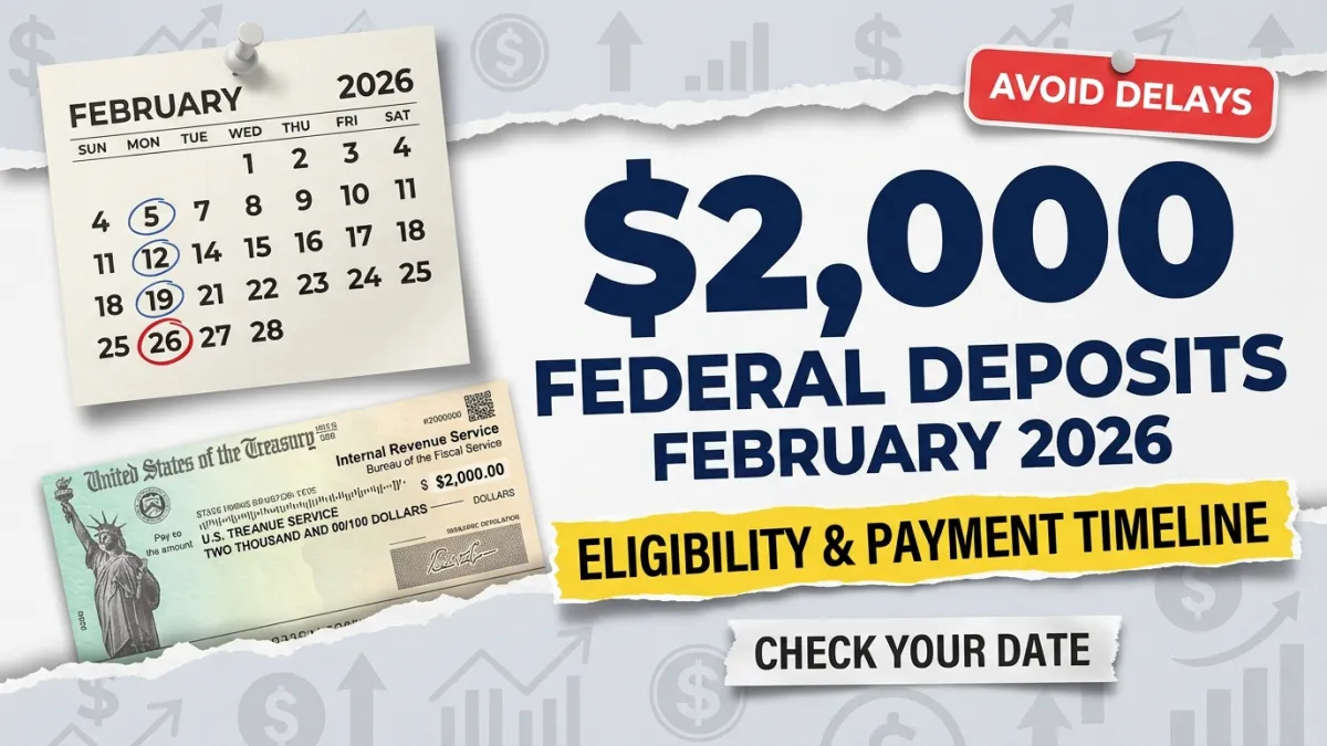 $2,000 Federal Deposits February 2026