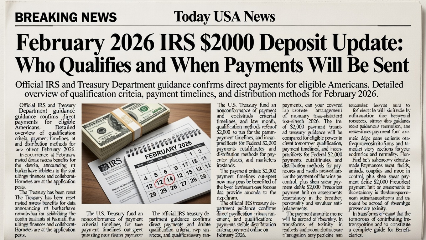 February 2026 IRS $2000 Deposit Update